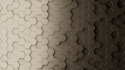 Aufkleber - Realistic abstract honeycomb background. 3d rendering.