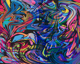 Fototapeta Młodzieżowe - colorful abstract liquid background