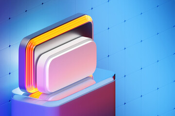 Fototapete - 3d illustration  minimal scene.  Product presentation, mockup, cosmetic product display, podium, pedestal