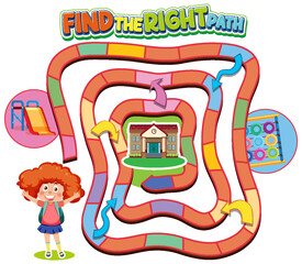 Poster - Maze game template for kids