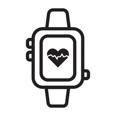 Fitness Tracker Outline Icon