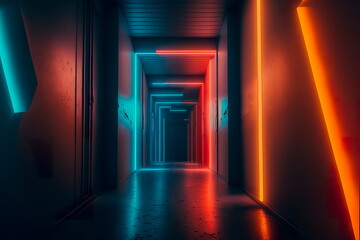 Abstract light corridor background