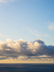 Wall Mural - Cumulus clouds over Tasman sea