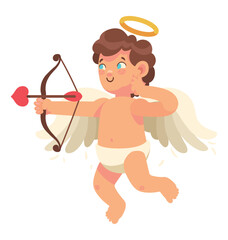 Poster - cupid angel with bow