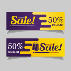 Wall Mural - Vector banner design template, online banner, invitations, gift cards, flyers brochures, cover page, sale promotion, background with white space for logo and text Vector