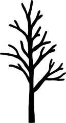 simplicity dead tree freehand drawing.