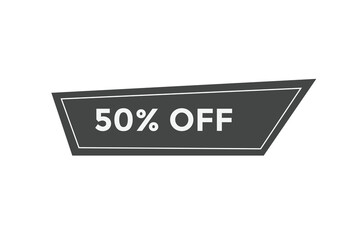 Wall Mural - 50% off special offers. Marketing sale banner for discount offer. Hot sale, super sale up to 50% off sticker label template
