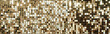 Golden metal shiny pieces making festive abstract texture