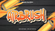 Airbrush editable text effect in modern trend style