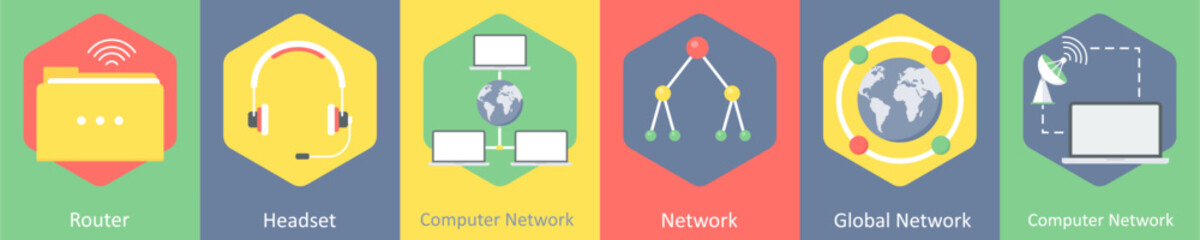 router, headset, computer network