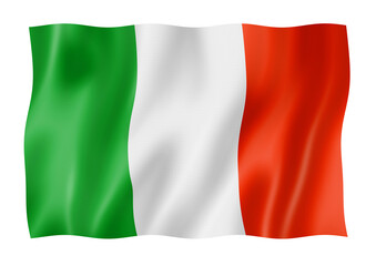 Wall Mural - Italian flag isolated on white