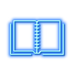 Aufkleber - Book line icon. Education symbol. Neon light effect outline icon.
