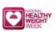National Healthy Weight Week. Vector illustration. Holiday poster.