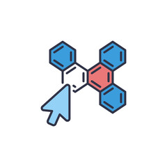 Poster - Cursor on Chemistry Molecule vector concept colored icon