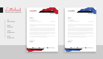 Wall Mural - Corporate company business letterhead template design