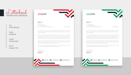 Wall Mural - Professional abstract business letterhead template