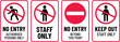 © Ali - No enter this area, only staff print ready sign vector