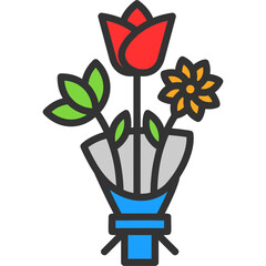 Sticker - Flower Bouquet Icon