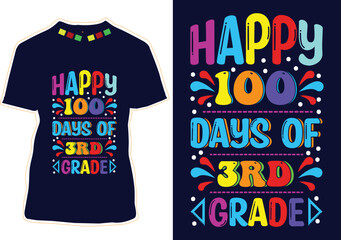 Wall Mural - 100 days of school t-shirt  design