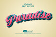 © Mockmenot - Paradise 3d text effect pink style. Editable text effect.