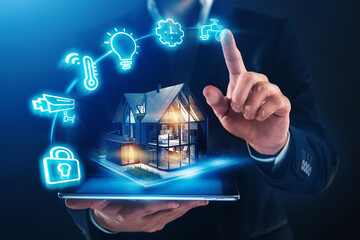 Smart home concept. Remote control and home management