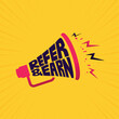 © Ashek Vector - Refer a friend vector logo for banner Business and Advertising. Referral program badge with loudspeaker. Vector illustration.