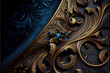 © ARThitecture - beautiful golden 3d floral ornate pattern as abstract background, made with generative ai