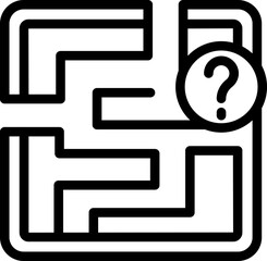 Poster - study labyrinth icon outline vector. training seminar. learn school