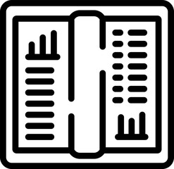 Poster - coach seminar icon outline vector. training course. lesson distance