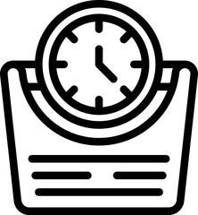Poster - lesson time icon outline vector. training course. people success