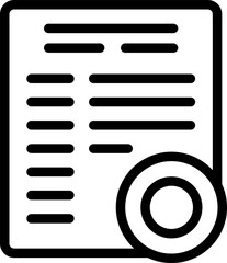 Poster - diploma learn icon outline vector. seminar training. school online