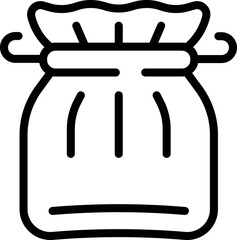 Sticker - Sterile bag icon outline vector. Ear cotton. Wood earwax
