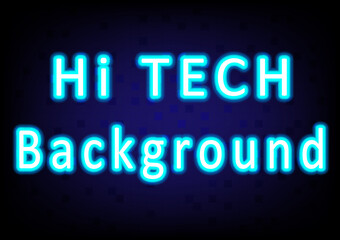 Poster - Abstract Background Lettering Vector layered glowing neon blue with a grid on the back.
