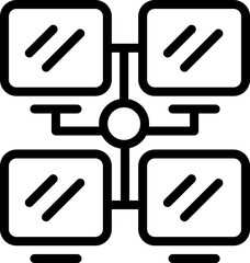 Poster - Gamer network icon outline vector. Digital device. Control app