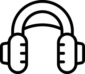 Poster - Gamer headphones icon outline vector. Mobile play. Control app