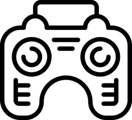 Poster - Game joystick icon outline vector. Online game. Controller app