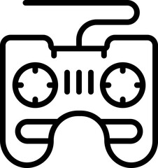 Poster - Joystick icon outline vector. Online game. Phone digital
