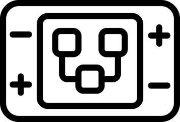 Poster - Console game icon outline vector. Online play. Control app
