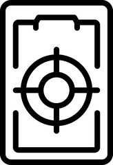 Poster - Phone shooter icon outline vector. Online game. Play mobile