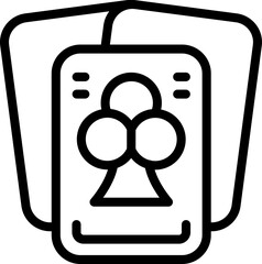 Poster - Card online game icon outline vector. Mobile play. Gamer console