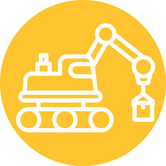 Sticker - Crane Vector Icon
