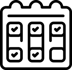 Poster - Calendar farm plan icon outline vector. Digital future. Smart data