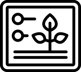 Poster - Tablet plant control icon outline vector. Digital future. Food app