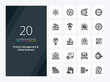 20 Product Managment And Global Business Outline icon for presentation
