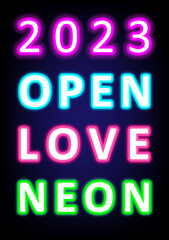 Poster - Multiple letters and numbers
is a multicolored neon glowing bright layer,
vector,illustrator,blue gradient background