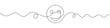 © chekman - Smile in continuous line drawing style. Line art of smiling icon. Vector illustration. Smiling is drawn with one line