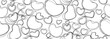 Seamless abstract hand-drawn pattern on white. Doodle linear hearts. Vector illustration in sketch style. Cute endless texture for kids design, Valentine's Day decor, wallpaper, wrapper or fabrics. 