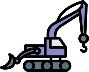 Wall Mural - Industry Crane Vector Icon
