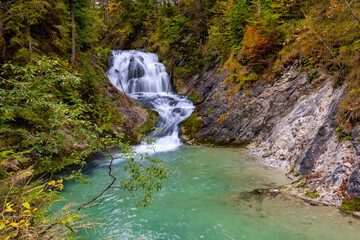 waterfall in the mountains