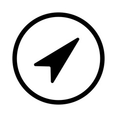 Poster - compass icon. azimuth needle icon. vector.